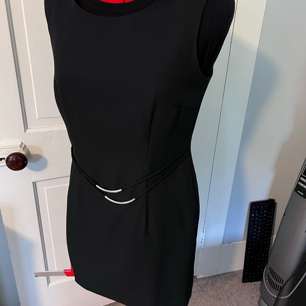 Black Sleeveless Sheath Mini Dress for Cocktail